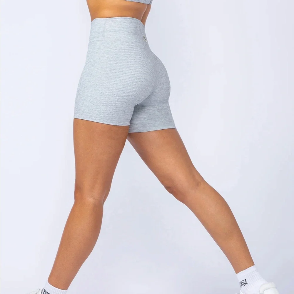 Muscle Nation Zero Rise Rib Midway Shorts - Picture 3 of 7